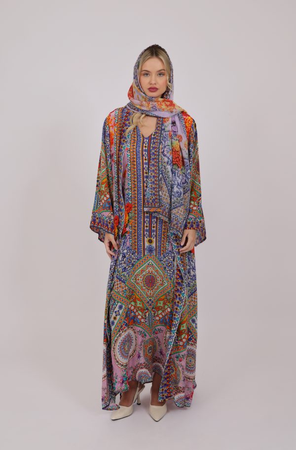 THE AMALFI GARDEN KIMONO SET WITH LONG INNER AND STOLE